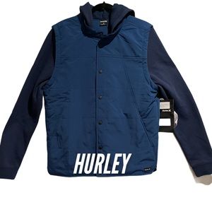 NWT Hurley Ace Trucker Jacket w/Hoodie